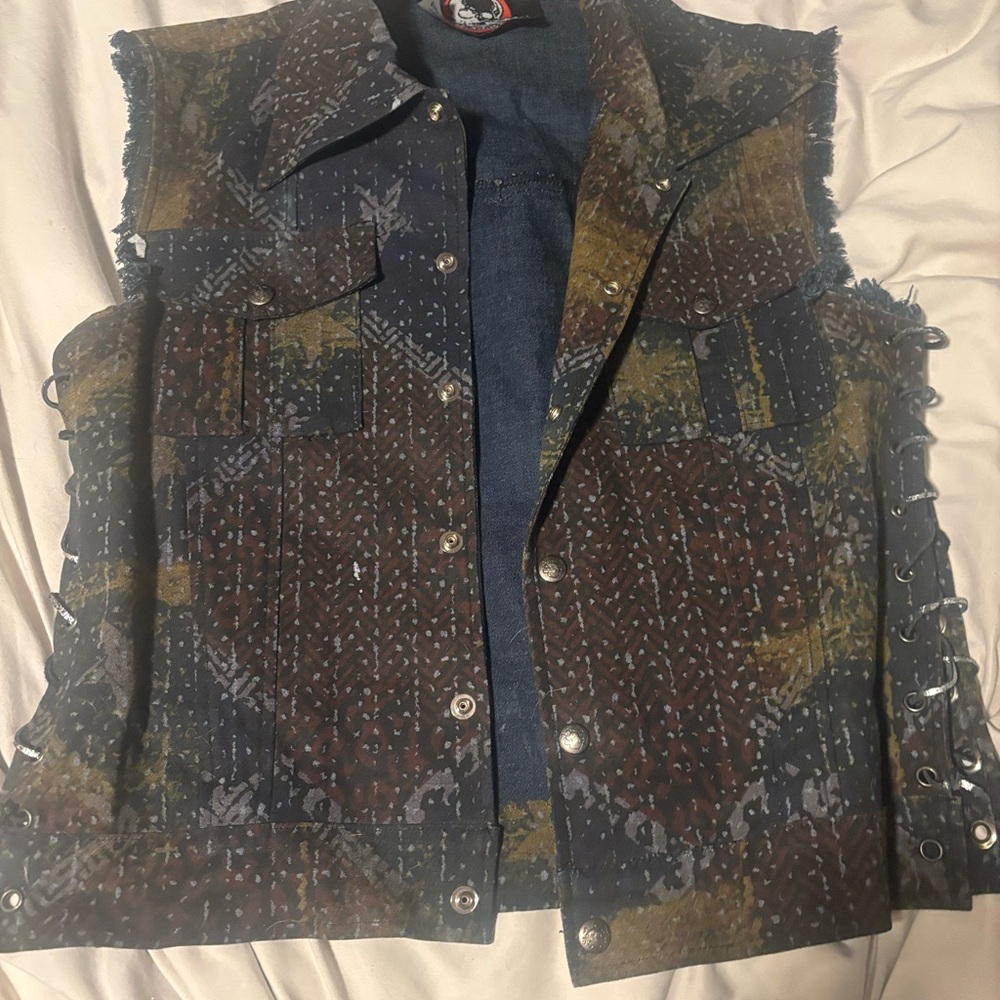 Lip Service Multicolor Patchwork Vest - image 1